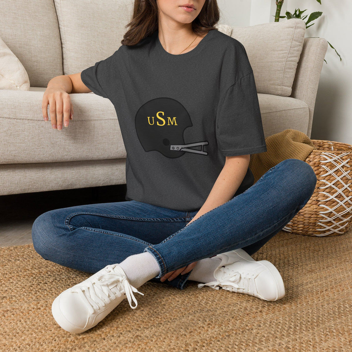 Black & Gold Vintage Helmet T-Shirt