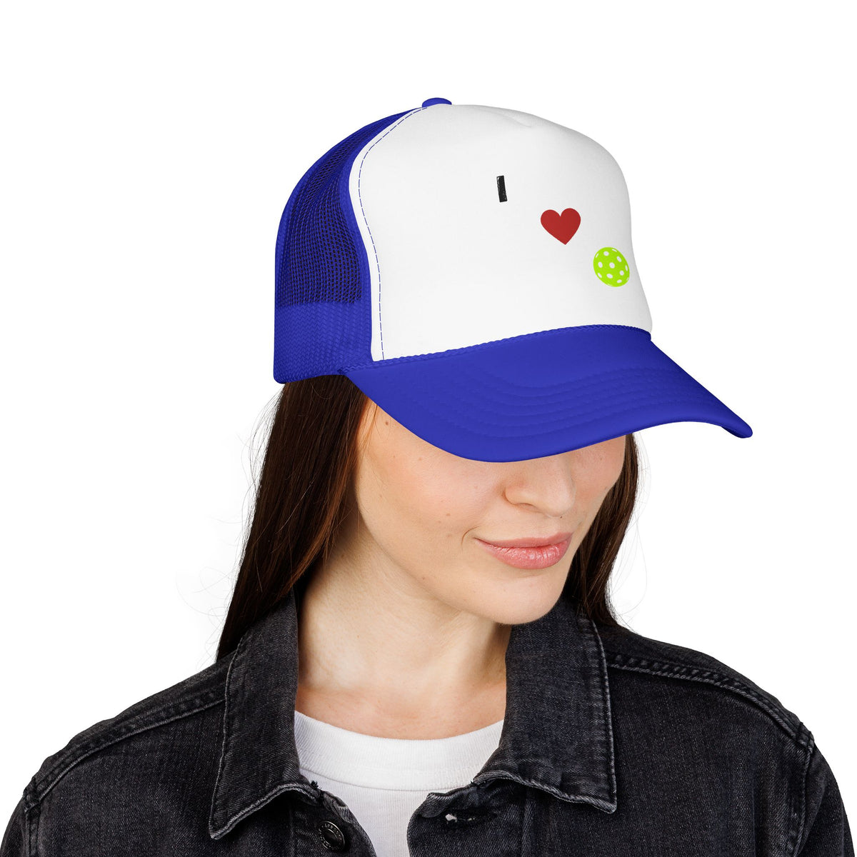 I Love Pickleball Foam Trucker Hat