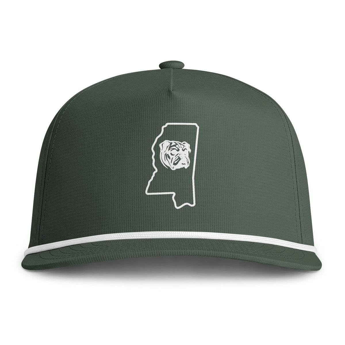 Maroon & White- MS Outline- Sunwashed Rope Cap
