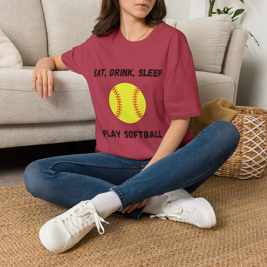 Eat, Drink, Sleep Play Softball T-Shirt
