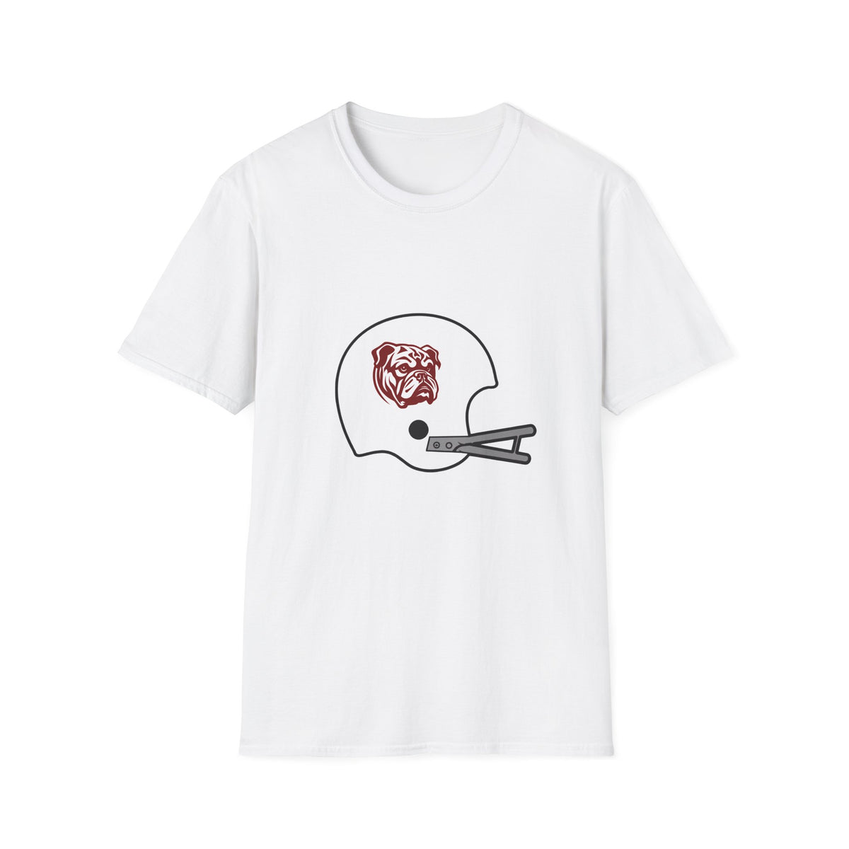 Maroon & White Vintage Helmet- Bulldog White