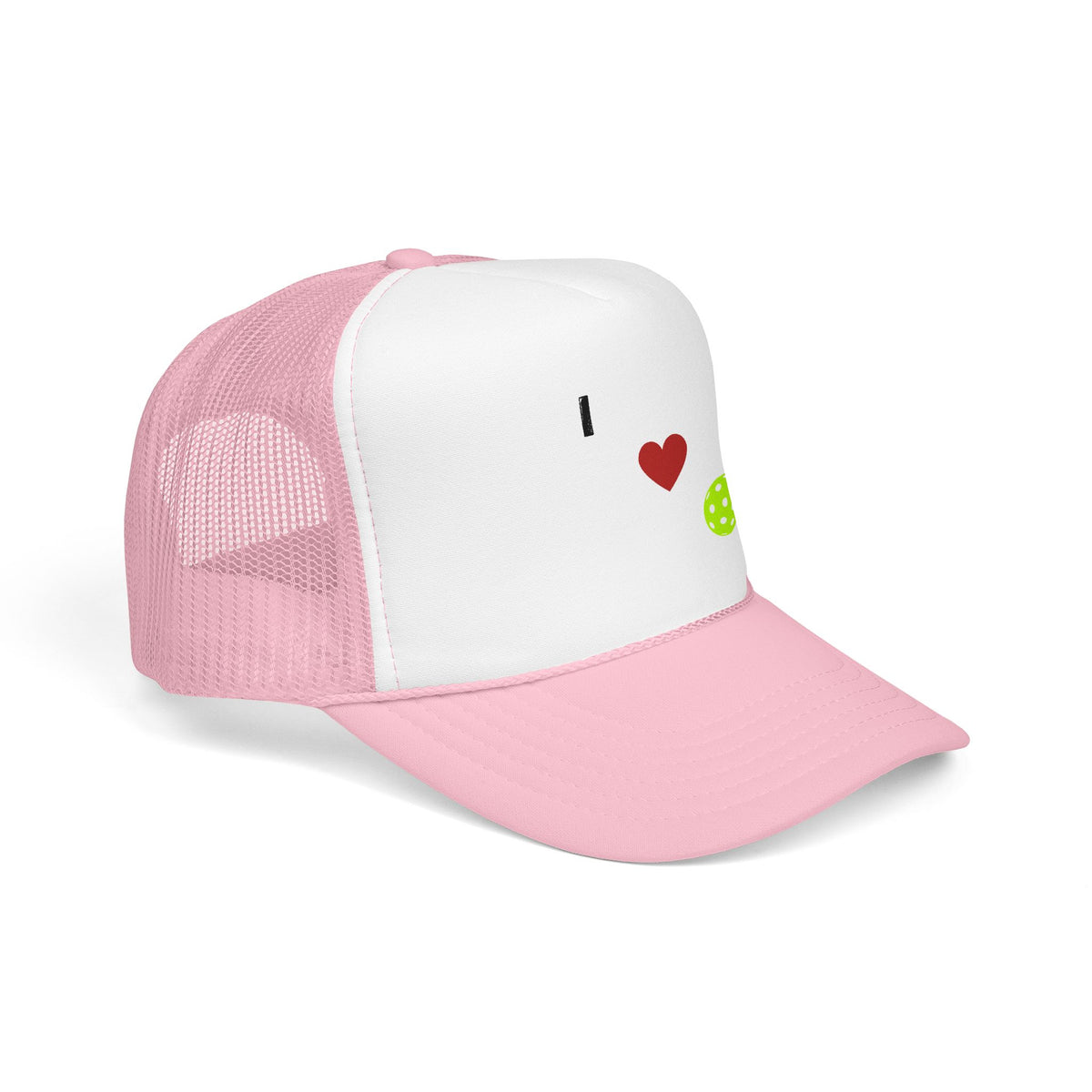 I Love Pickleball Foam Trucker Hat