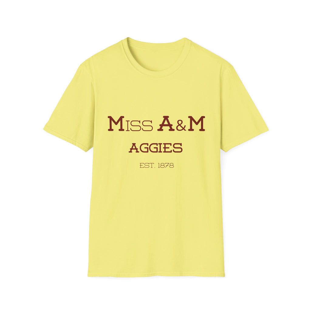 Maroon & White- Miss. A&M Aggies T-Shirt