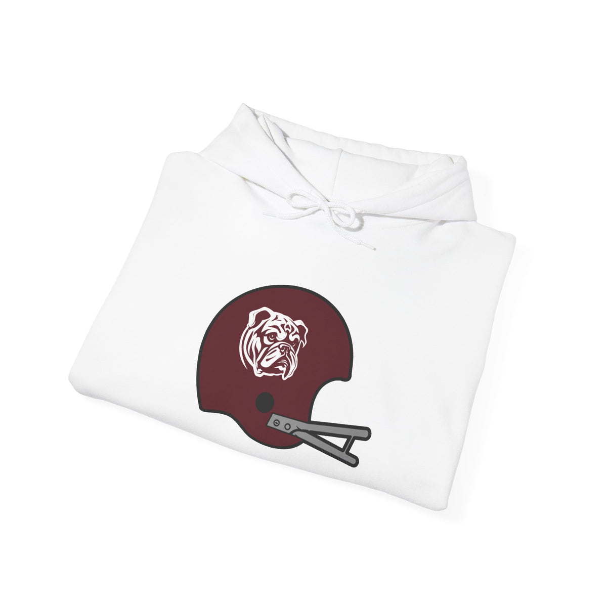 Maroon & White #15 Football Hoodie — College Team Fan Pullover
