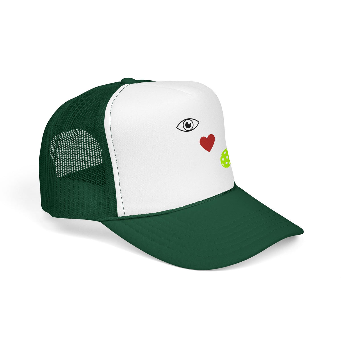 Eye Love Pickleball Foam Cap
