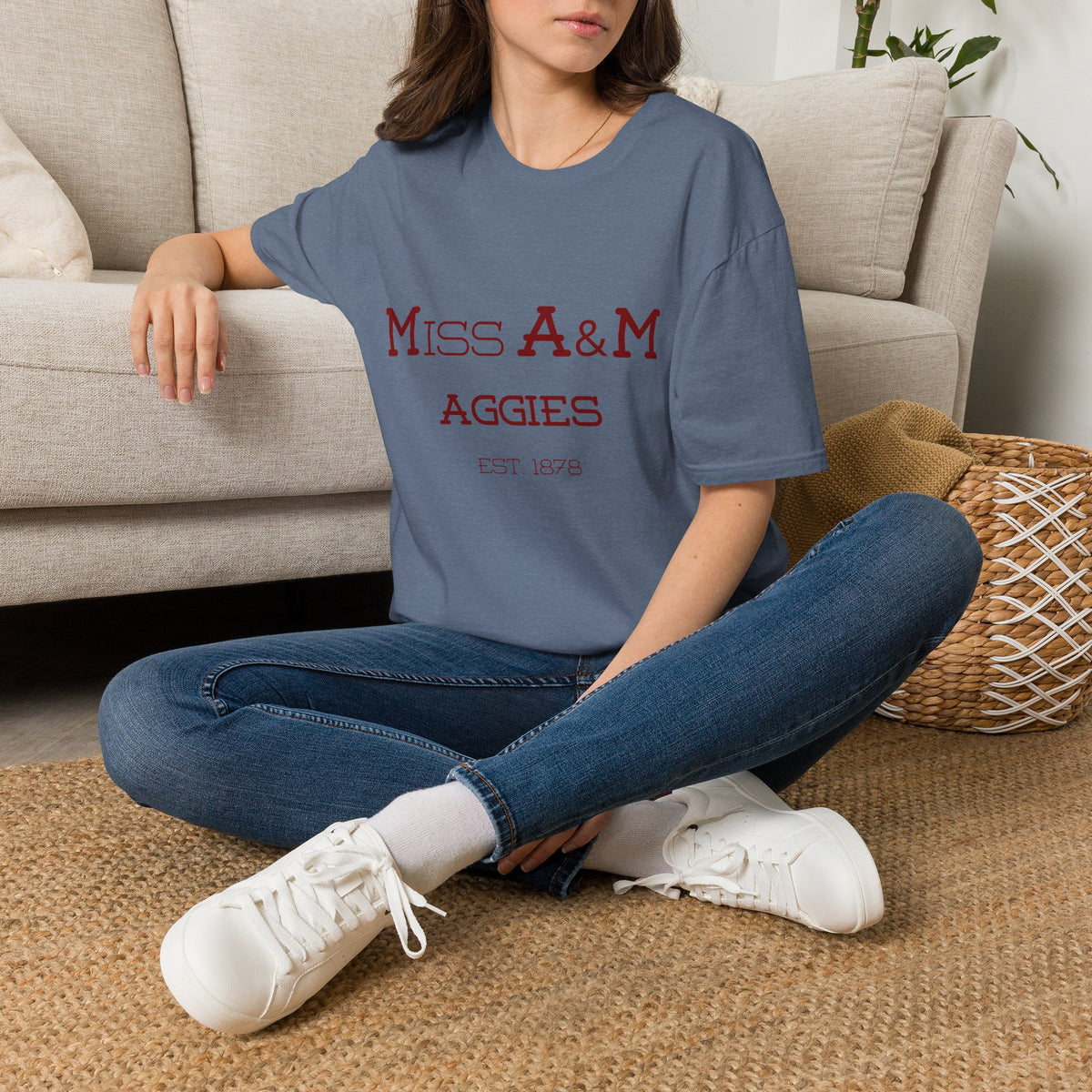 Maroon & White- Miss. A&M Aggies T-Shirt