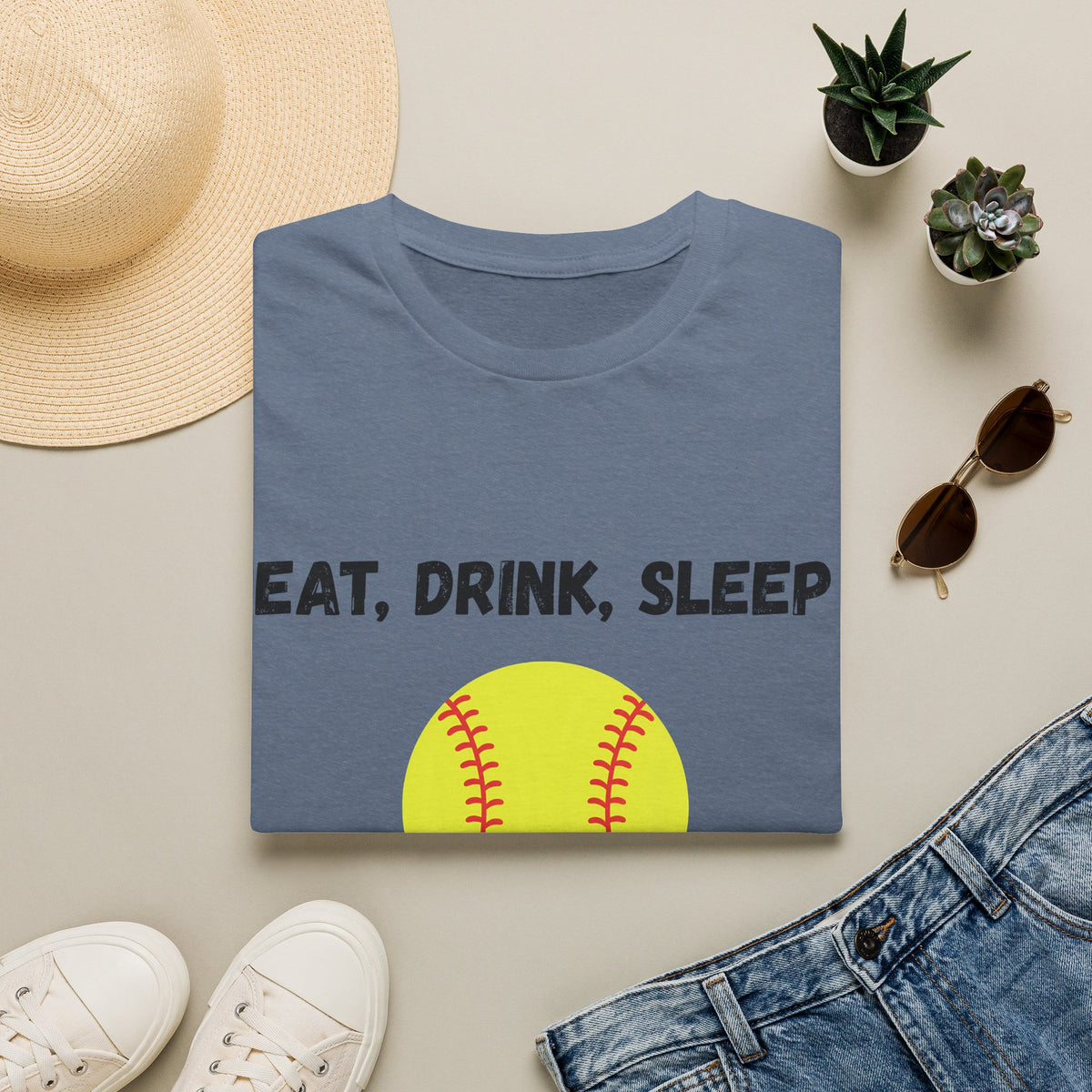 Eat, Drink, Sleep Play Softball T-Shirt