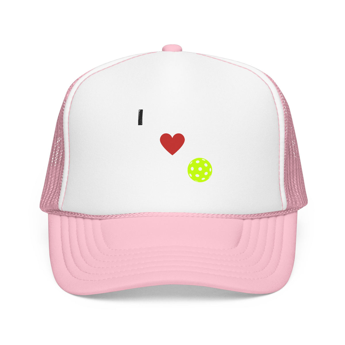 I Love Pickleball Foam Trucker Hat