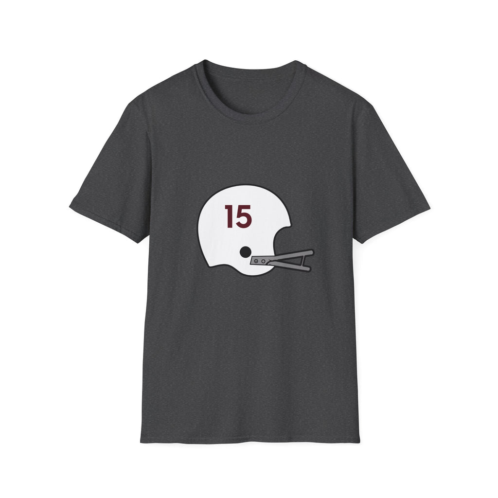 Maroon & White #15 Vintage Helmet- White