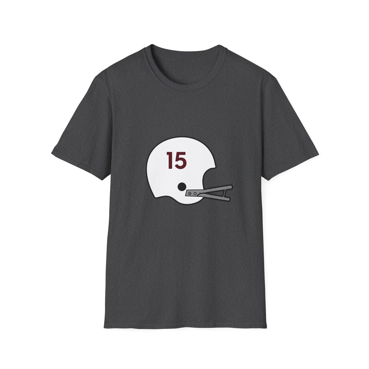 Maroon & White #15 Vintage Helmet- White