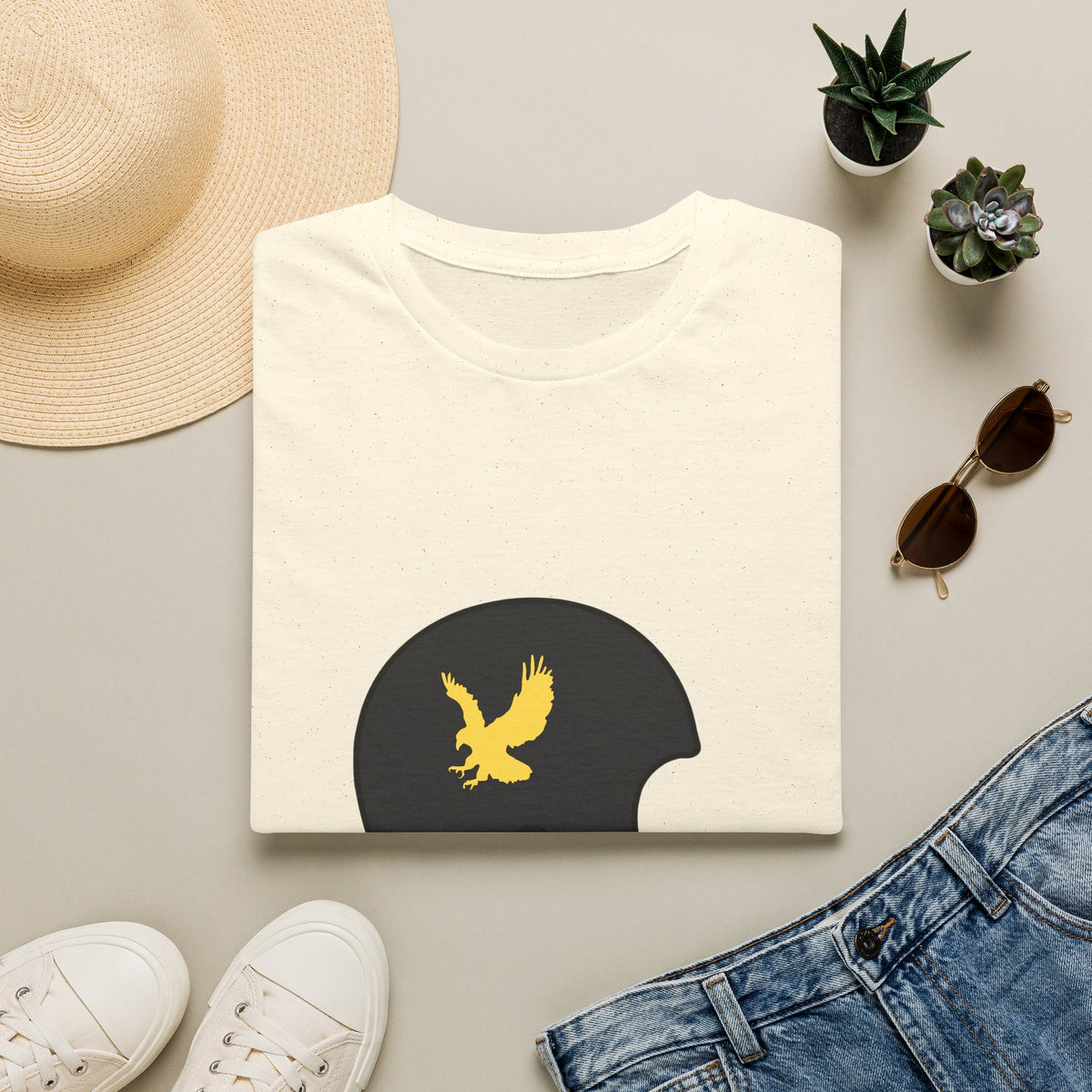 Black & Gold Vintage Helmet T-Shirt