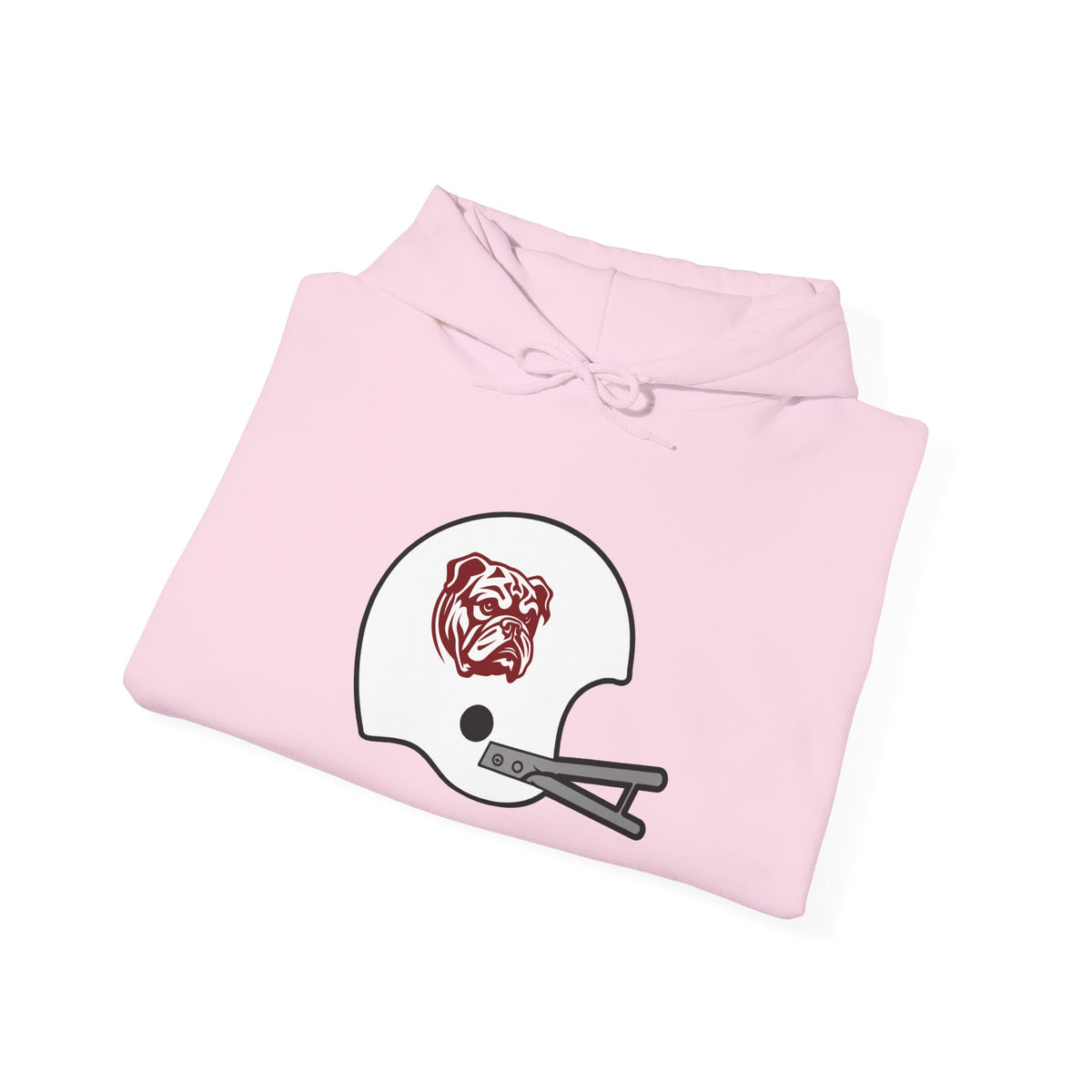 Maroon & White Football Hoodie — College Team Fan Pullover