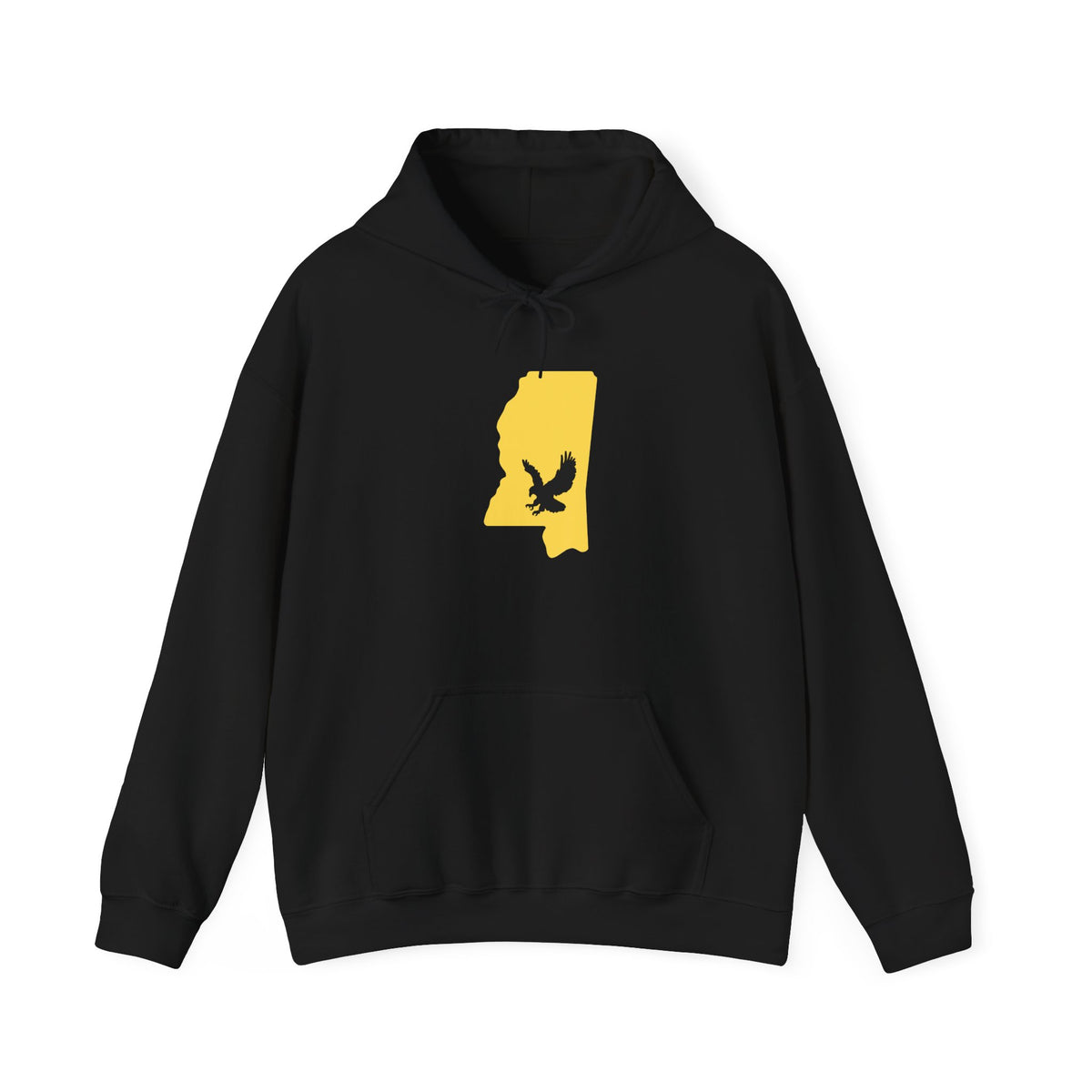 Black & Gold Football Hoodie — College Team Fan Pullover