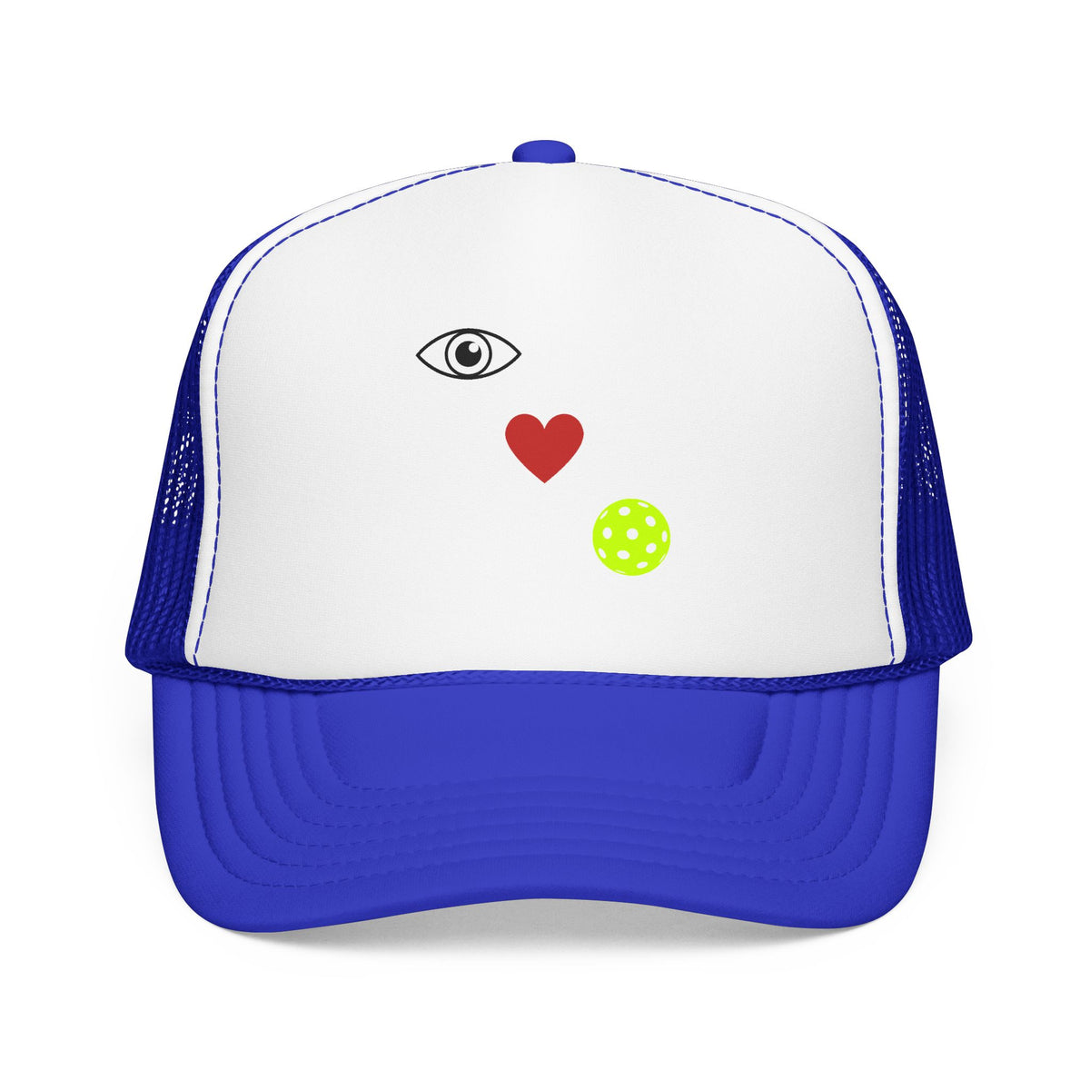 Eye Love Pickleball Foam Cap