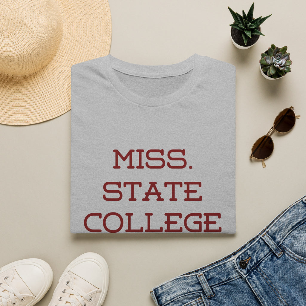 Maroon & White- Miss. State College Maroons T-Shirt