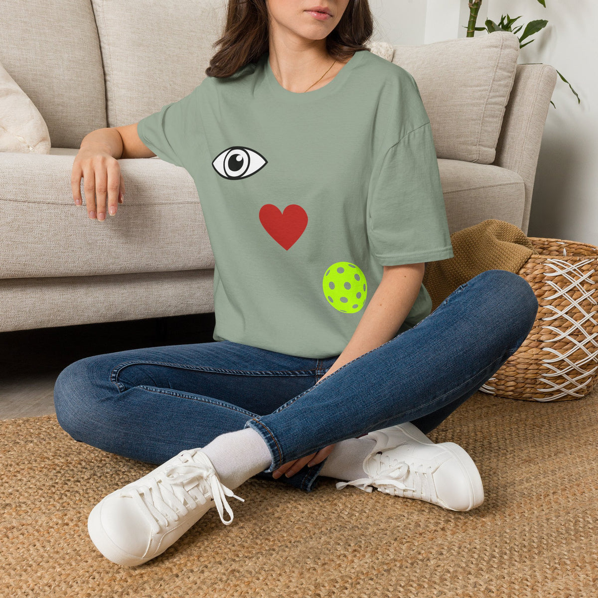 Eye Love Pickleball- Diagonal