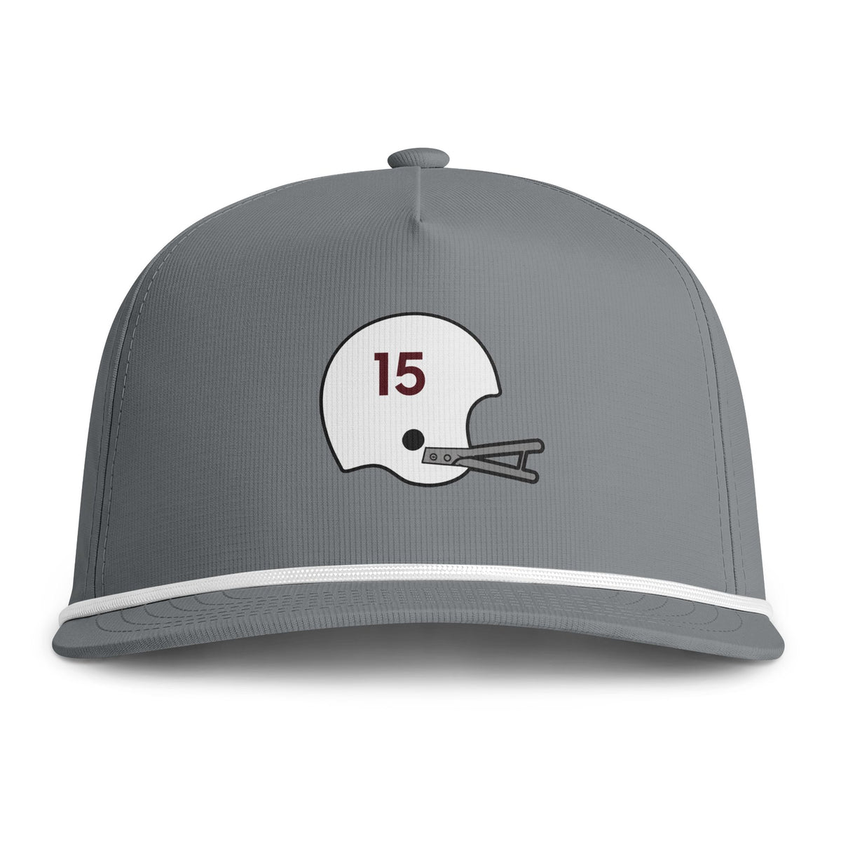 Maroon & White #15- Sunwashed Rope Cap