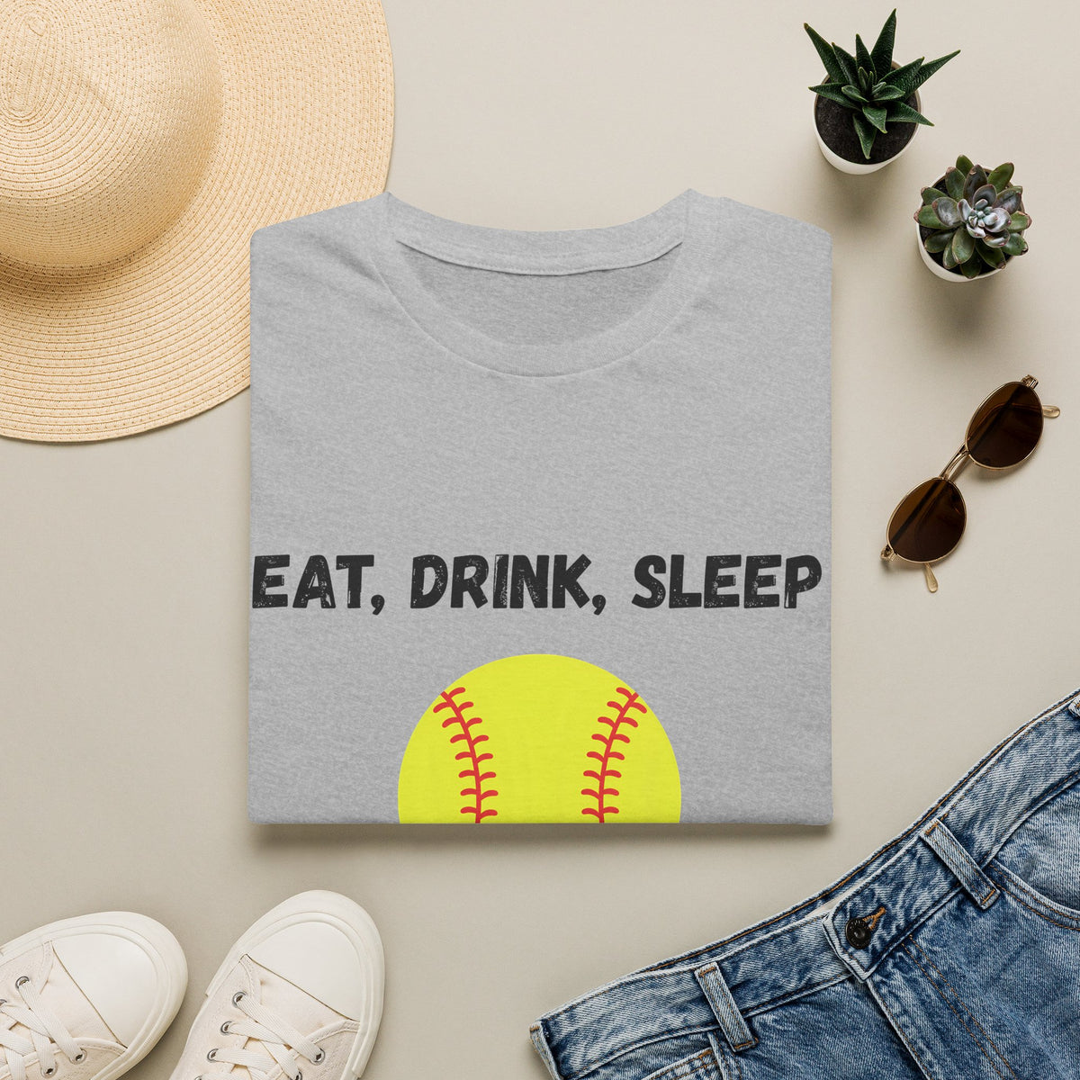 Eat, Drink, Sleep Play Softball T-Shirt
