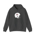Maroon & White #15 Football Hoodie — College Team Fan Pullover