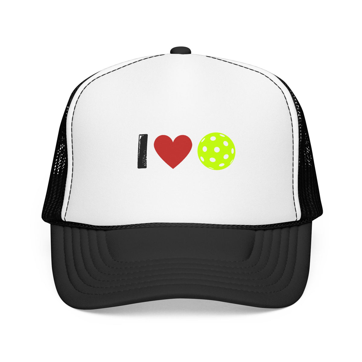 I Love Pickleball Foam Trucker Hat