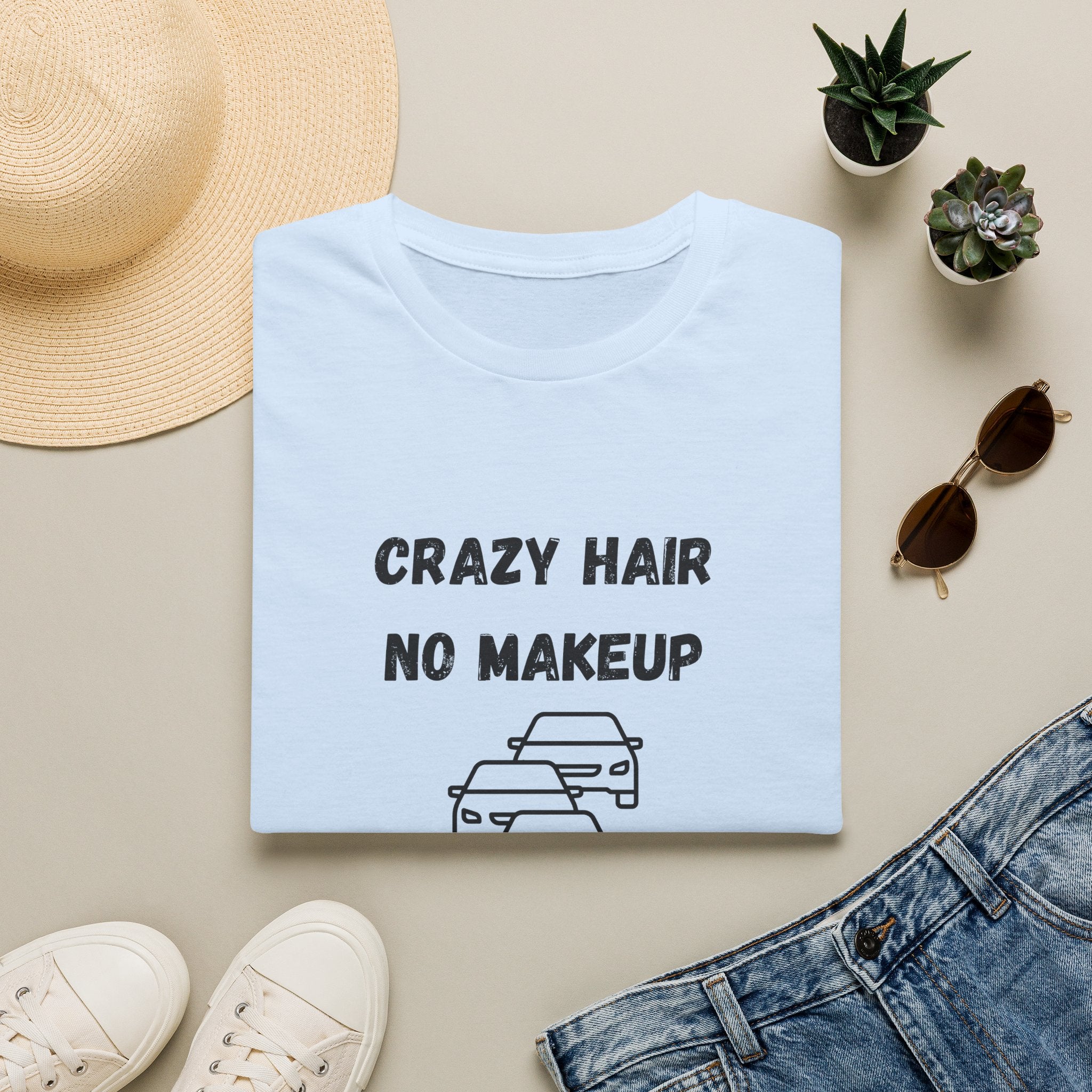 Crazy Hair, No Makeup, No Craps Given- Car Rider Line