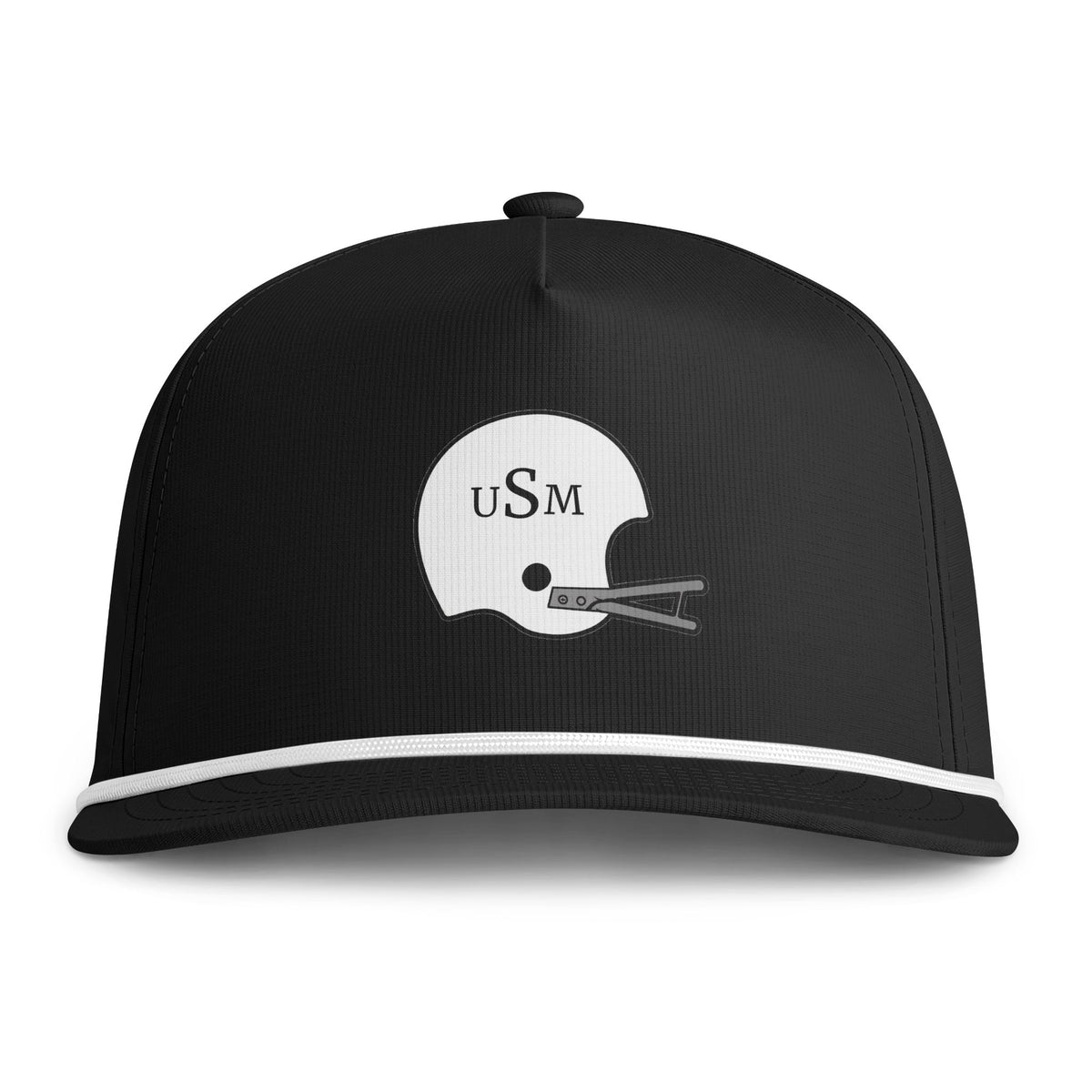 Black & Gold Helmet- Sunwashed Rope Cap