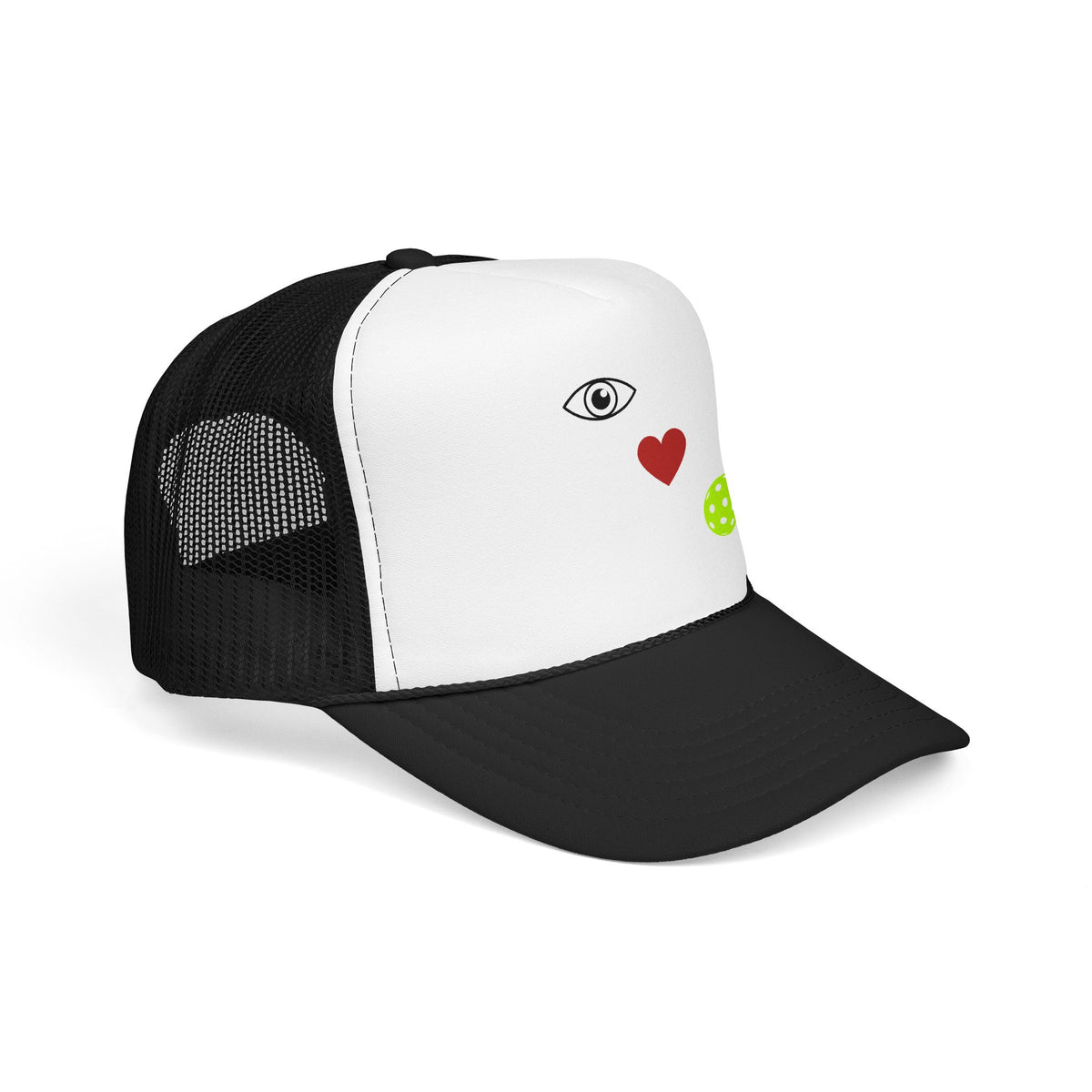 Eye Love Pickleball Foam Cap