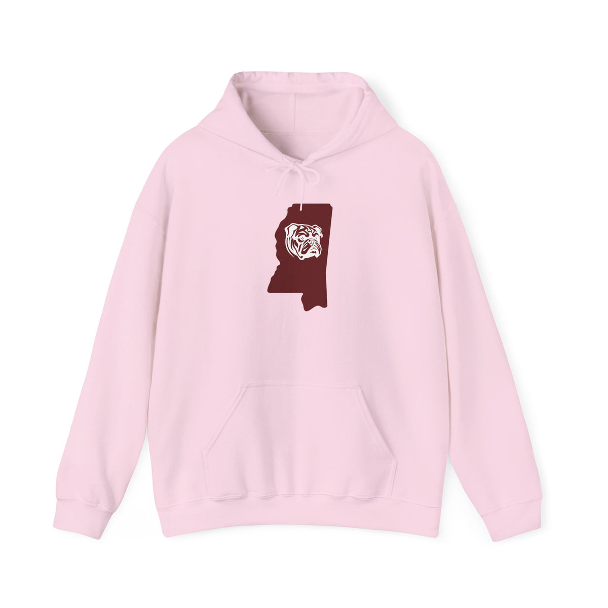 Maroon & White Football Hoodie — College Team Fan Pullover