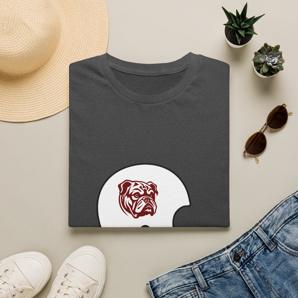 Maroon & White Vintage Helmet- Bulldog White
