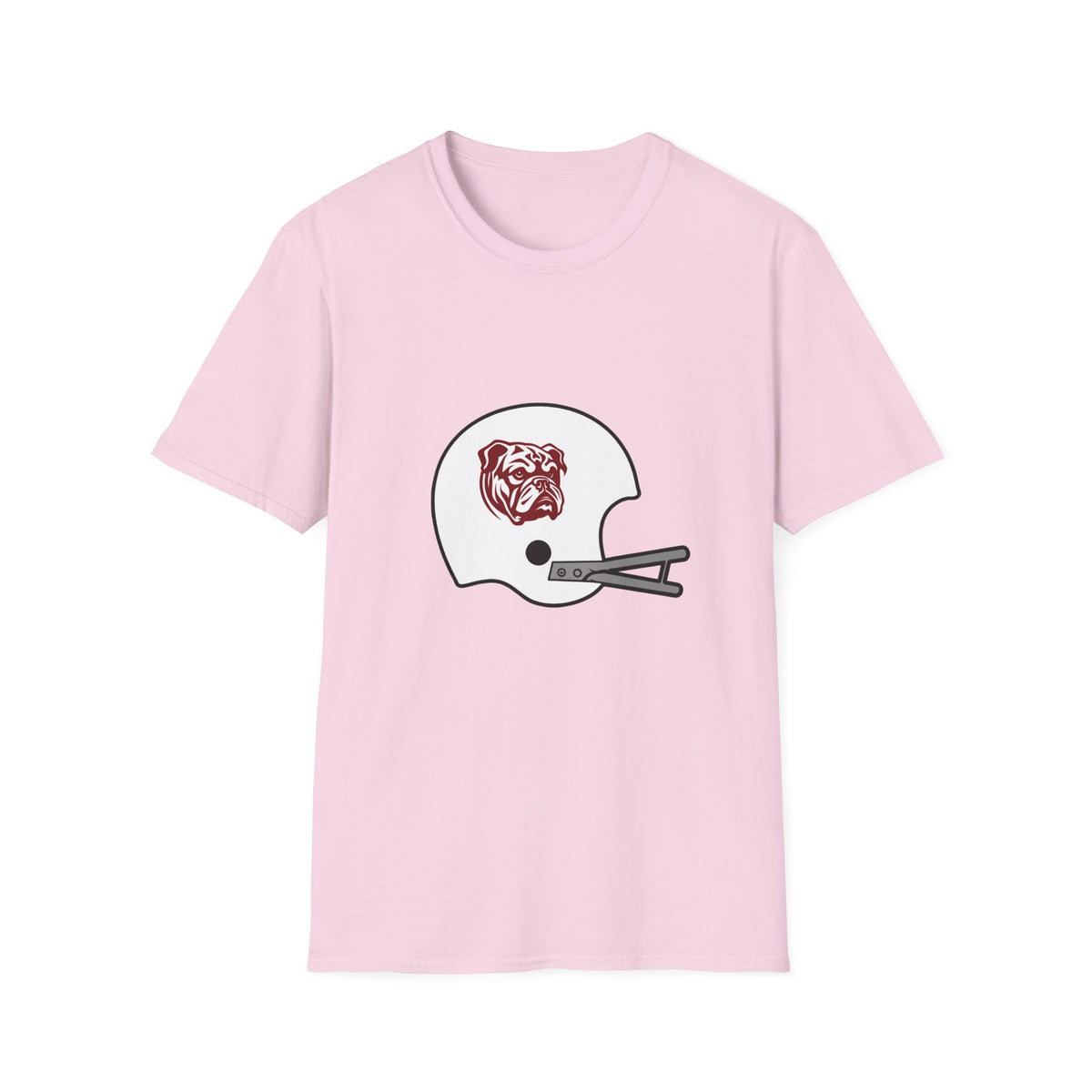 Maroon & White Vintage Helmet- Bulldog White