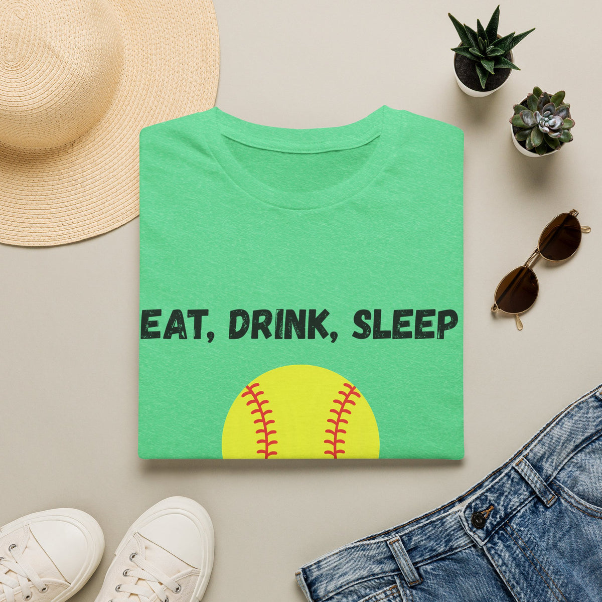 Eat, Drink, Sleep Play Softball T-Shirt