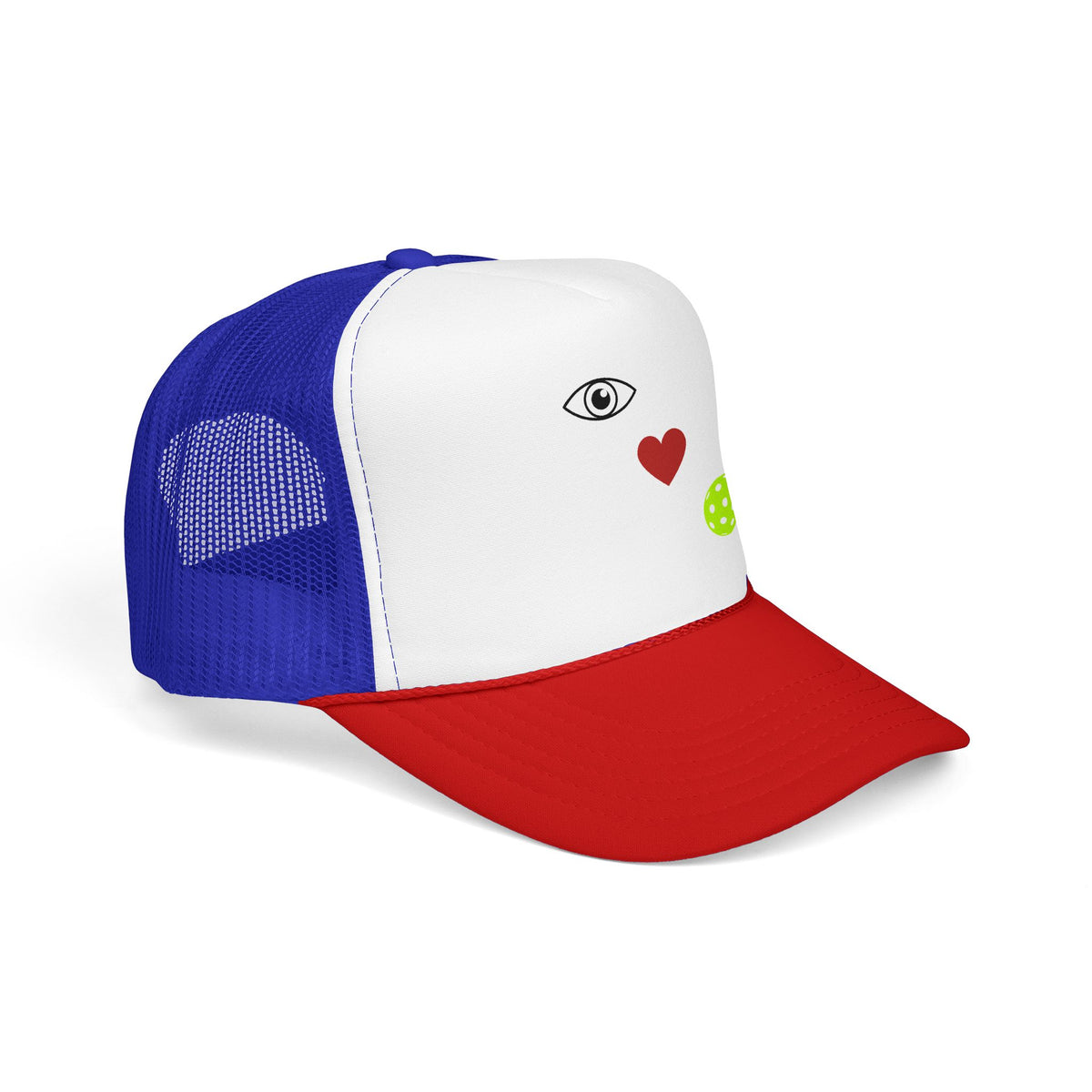 Eye Love Pickleball Foam Cap