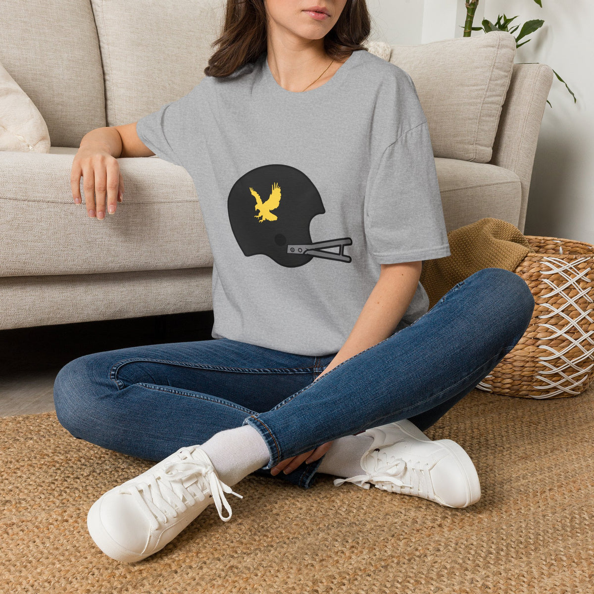 Black & Gold Vintage Helmet T-Shirt