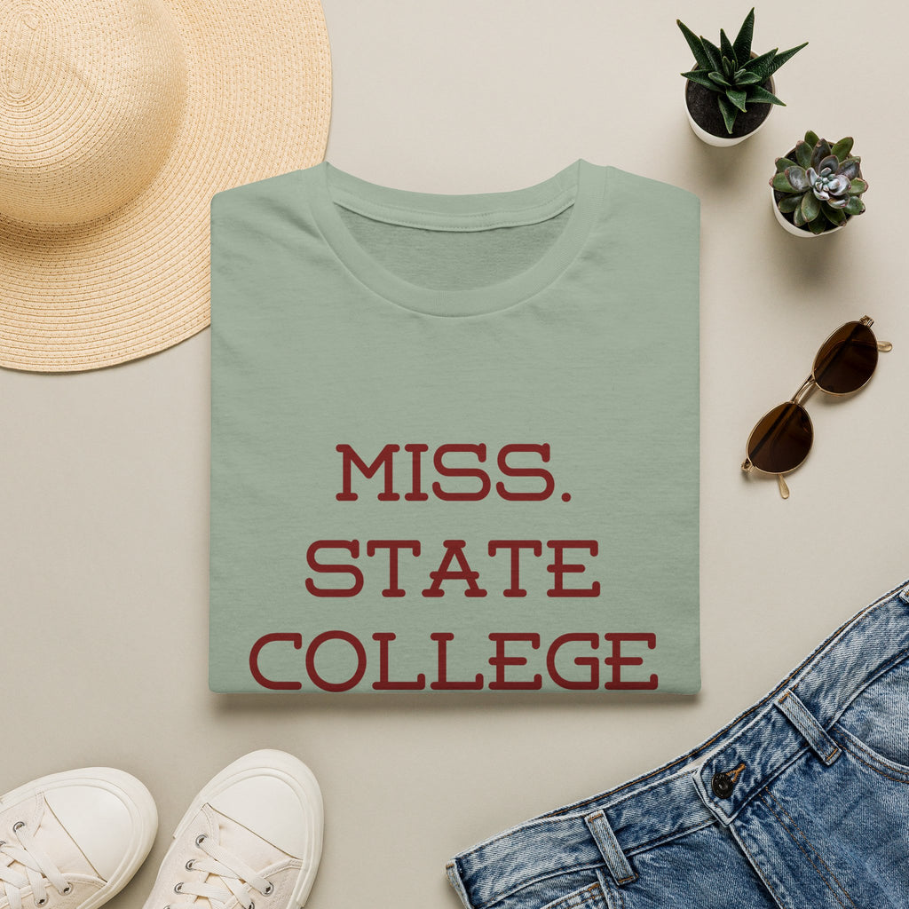 Maroon & White- Miss. State College Maroons T-Shirt