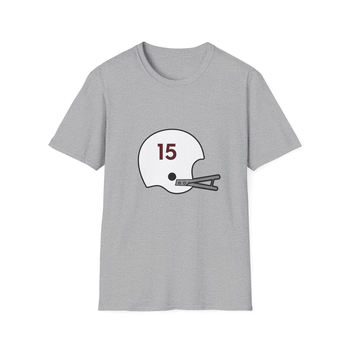 Maroon & White #15 Vintage Helmet- White