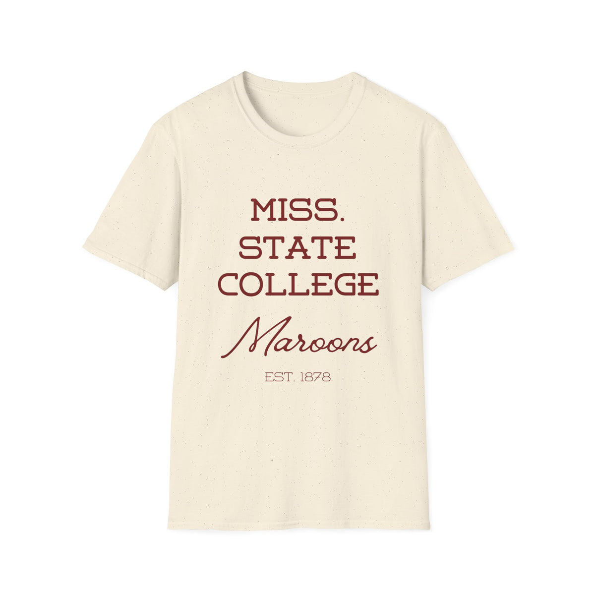 Maroon & White- Miss. State College Maroons T-Shirt