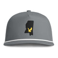 Black & Gold- MS Outline- Sunwashed Rope Cap