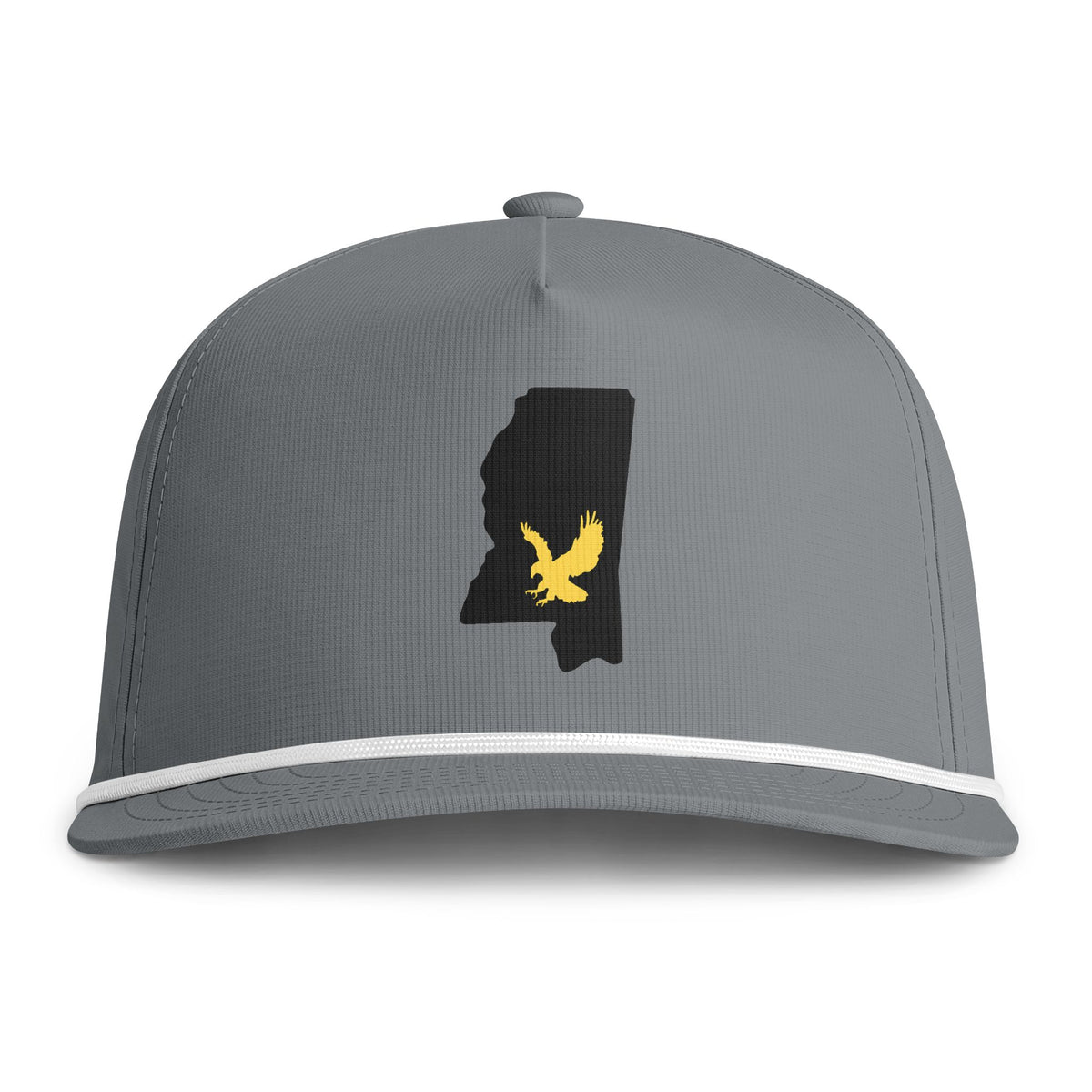 Black & Gold- MS Outline- Sunwashed Rope Cap