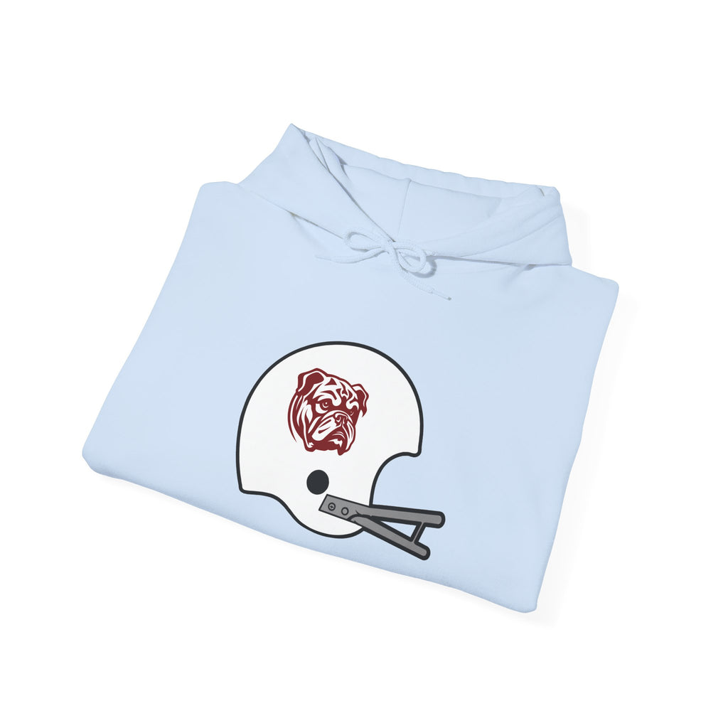 Maroon & White Football Hoodie — College Team Fan Pullover