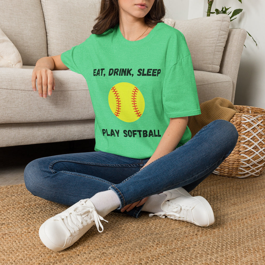 Eat, Drink, Sleep Play Softball T-Shirt