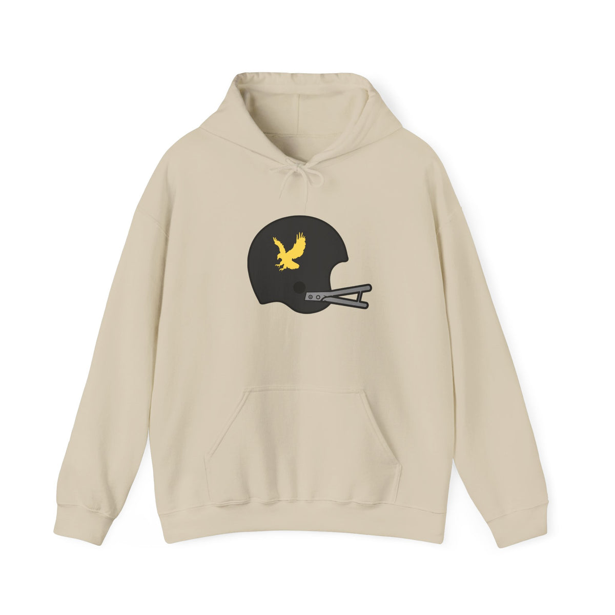 Black & Gold Football Hoodie — College Team Fan Pullover