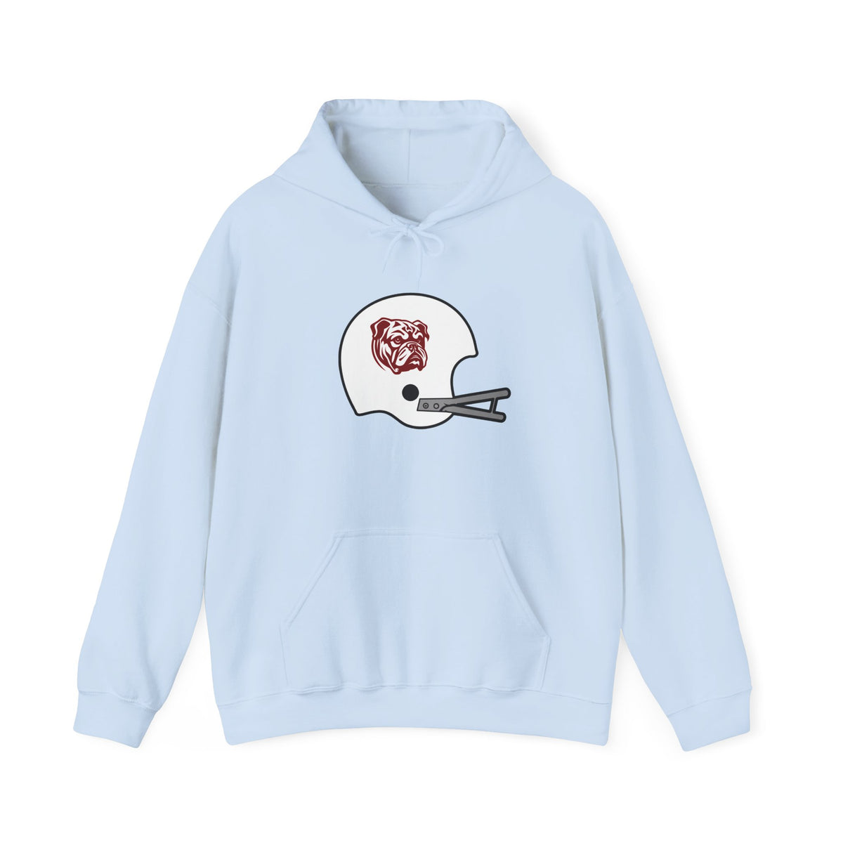 Maroon & White Football Hoodie — College Team Fan Pullover