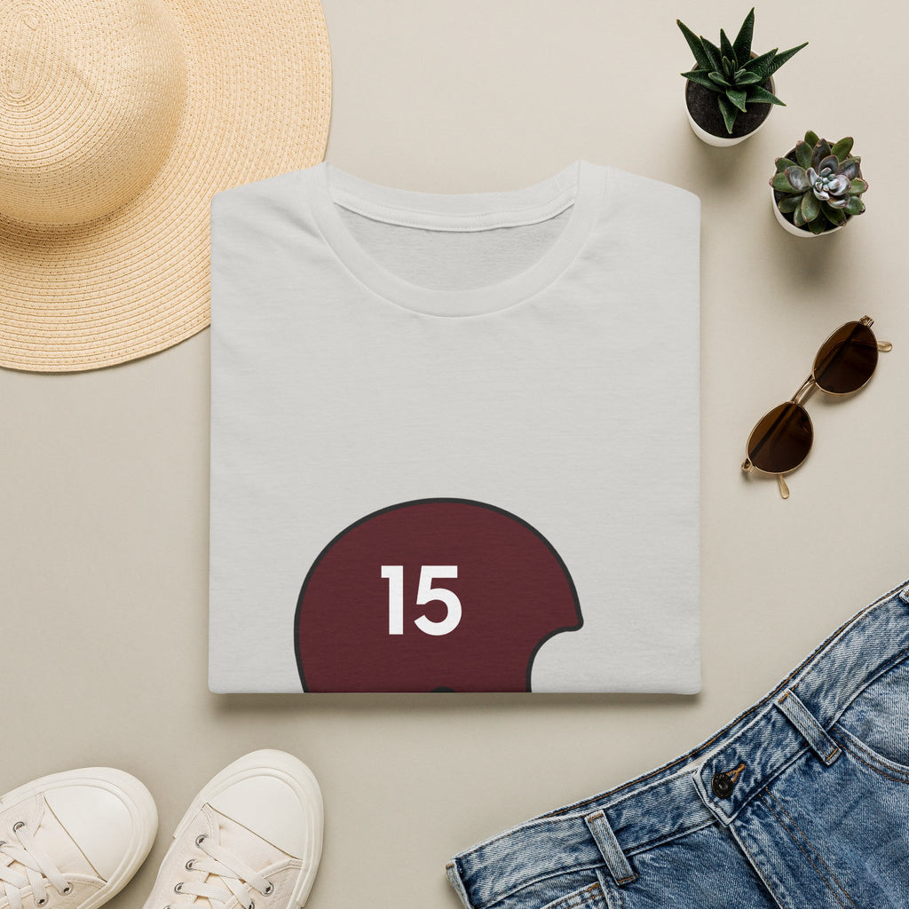 Maroon & White Vintage Helmet- #15