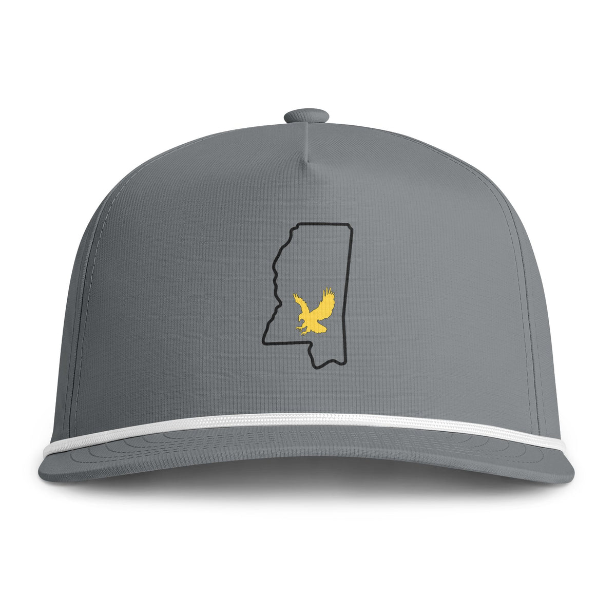 Black & Gold- MS Outline- Sunwashed Rope Cap