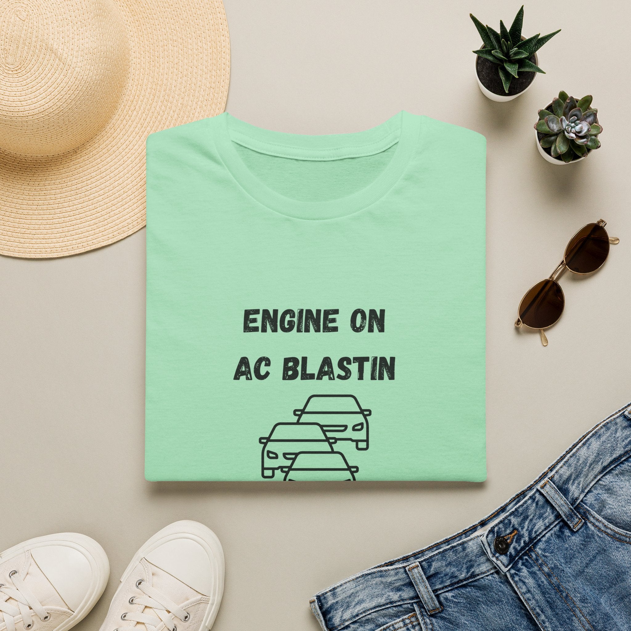Engine On, AC Blastin, Sanity Hangin by a Thread- Car Rider Line