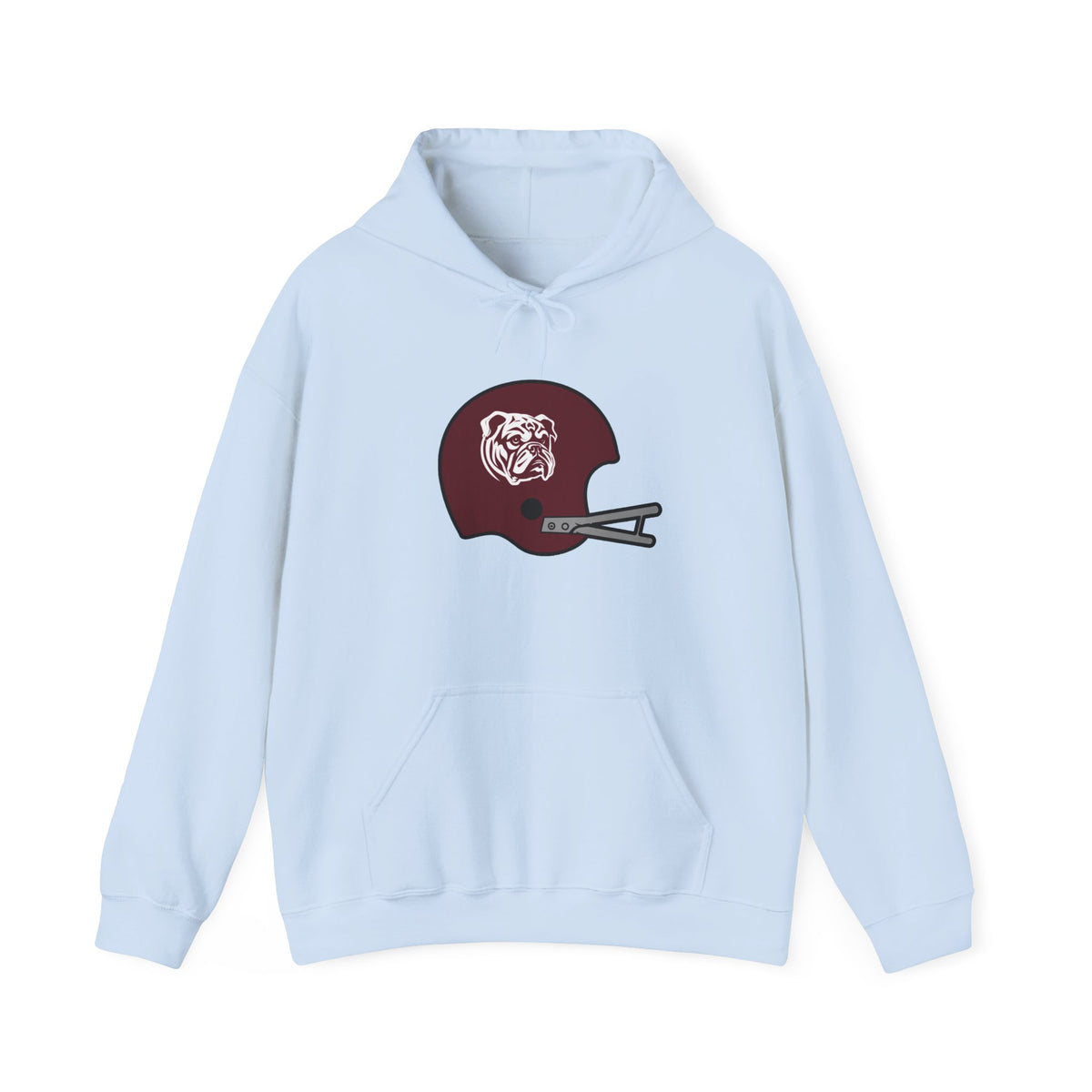 Maroon & White #15 Football Hoodie — College Team Fan Pullover