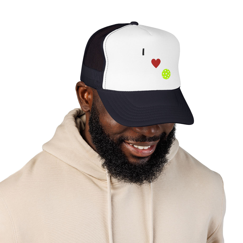 I Love Pickleball Foam Trucker Hat
