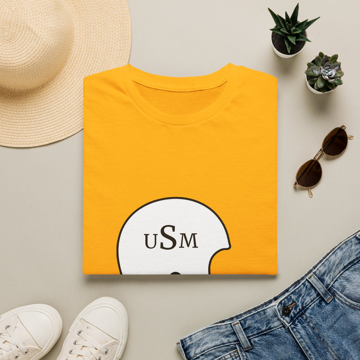 Black & Gold Vintage Helmet T-Shirt