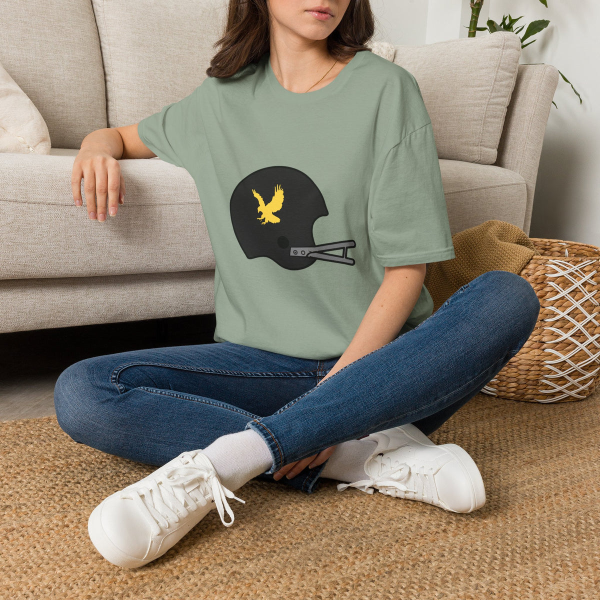 Black & Gold Vintage Helmet T-Shirt