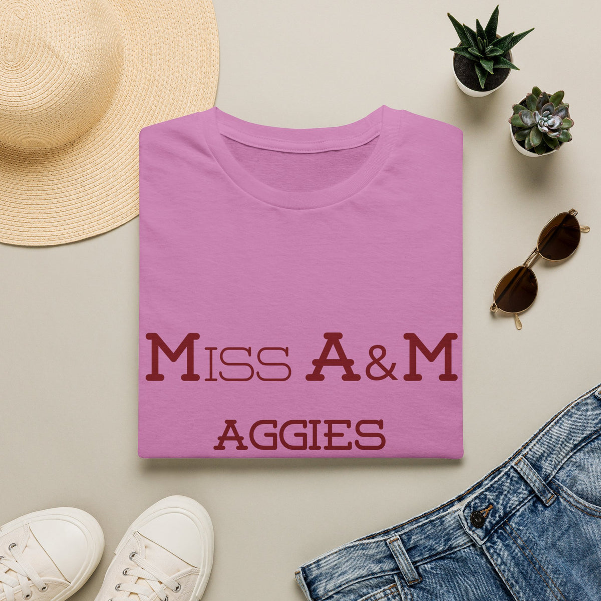 Maroon & White- Miss. A&M Aggies T-Shirt